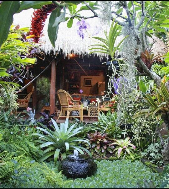 Tropical gardens bali hut