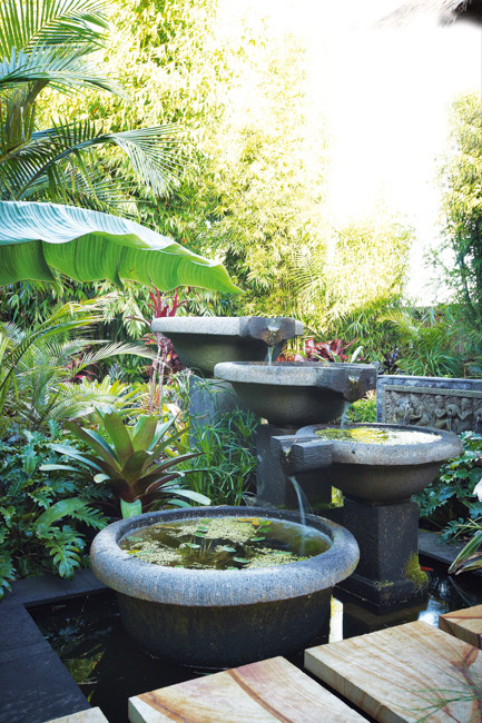 water feature Balinese garden